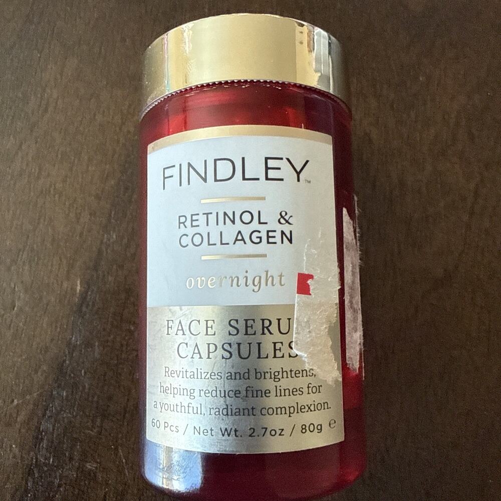 Findley-Retinol & Collagen -Face Serum Capsules- Revitalize/Brightens 60 pcs NEW